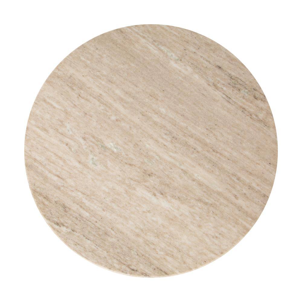 Left. Hivvago - Eda Side Table White & Natural - White & Natural.