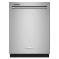 KitchenAid - 24" Top Control Built-in Stainless Steel Tub Dishwasher with 3rd Rack, 40+ Total Wash Jets and 41 dBA - Stainless Steel - Front_Zoom