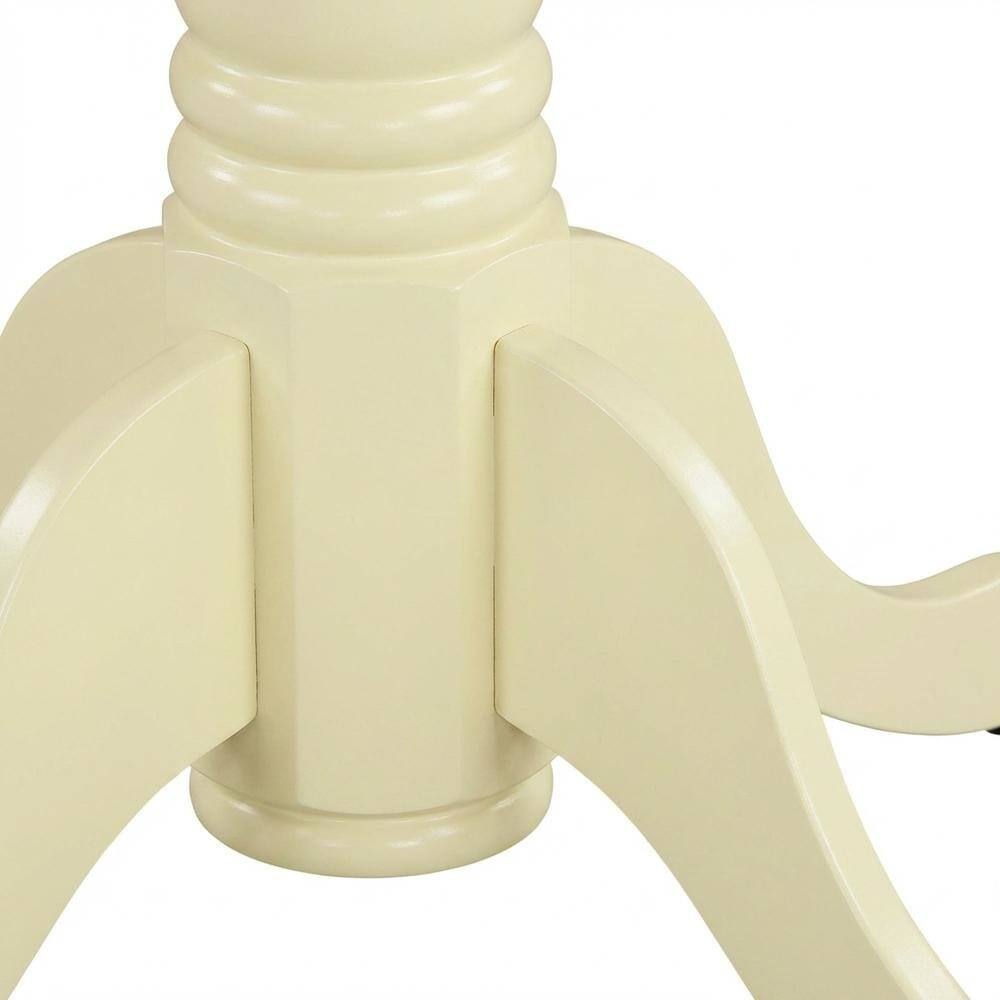 Alt View 2. FurniFact - Oak Round Pedestal Dining Table - Oak & Buttermilk.