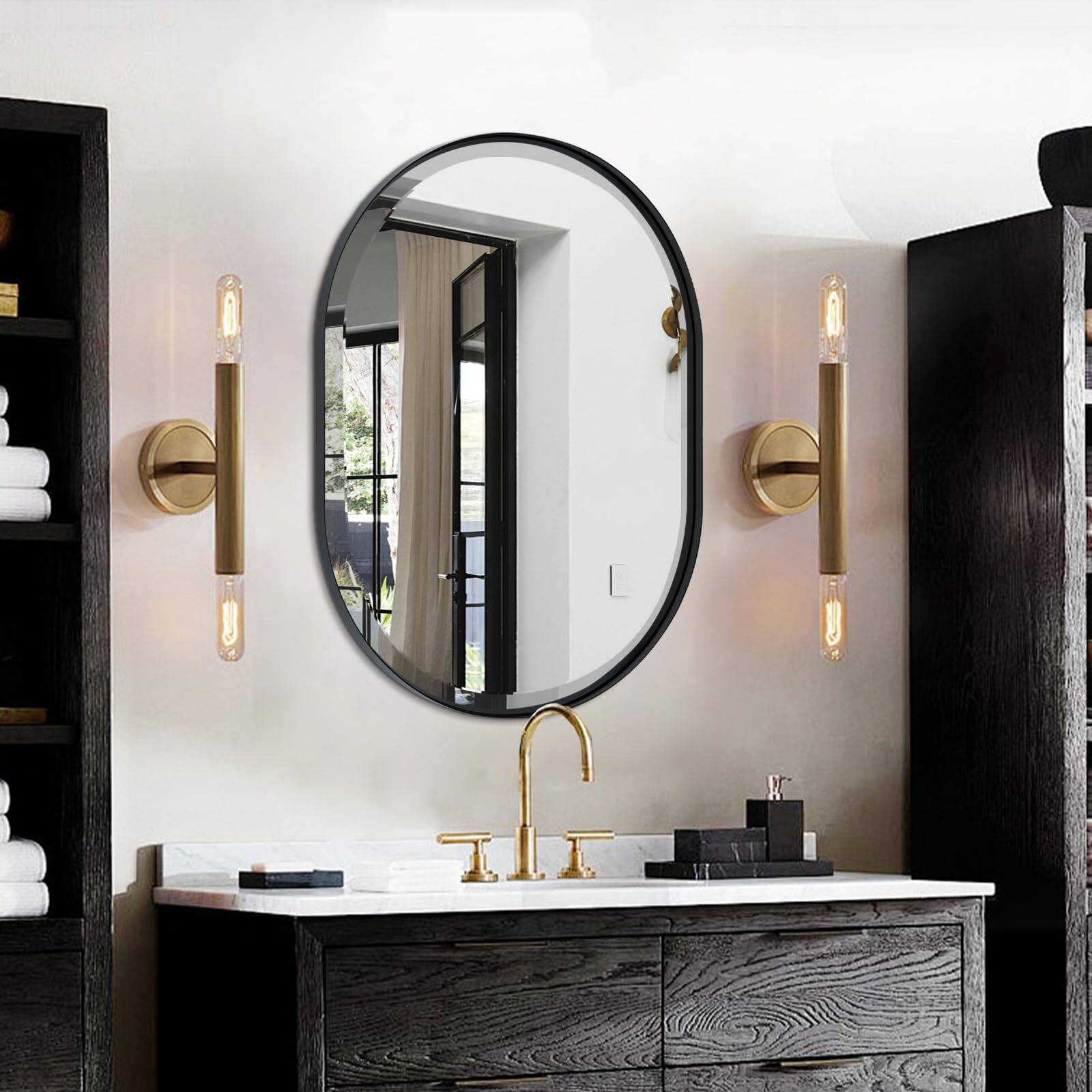 Black Oval 30"L x 22"W