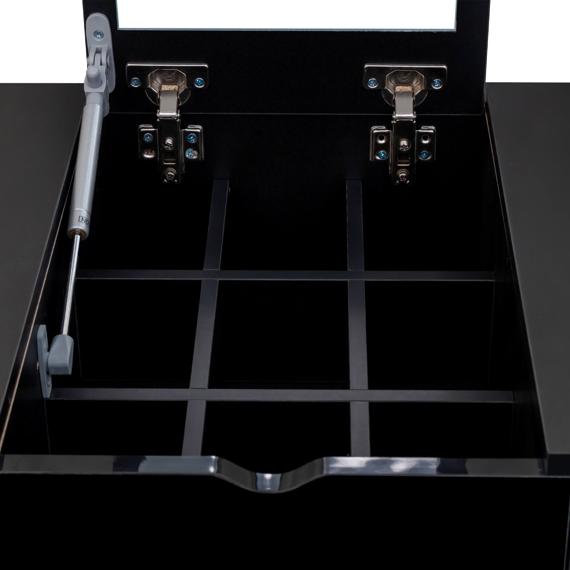 Alt View 9. APRILSOUL - Makeup Vanity Set with Mirror Dresser Table with Nightstand with 4 Drawers - Black.