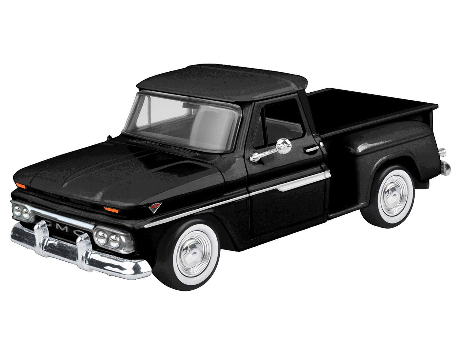 Alt View 1. Motormax - 1966 GMC C1000 Fenderside Pickup Truck Black "Timeless Legends" Series 1/24 Diecast Model car by Motormax.