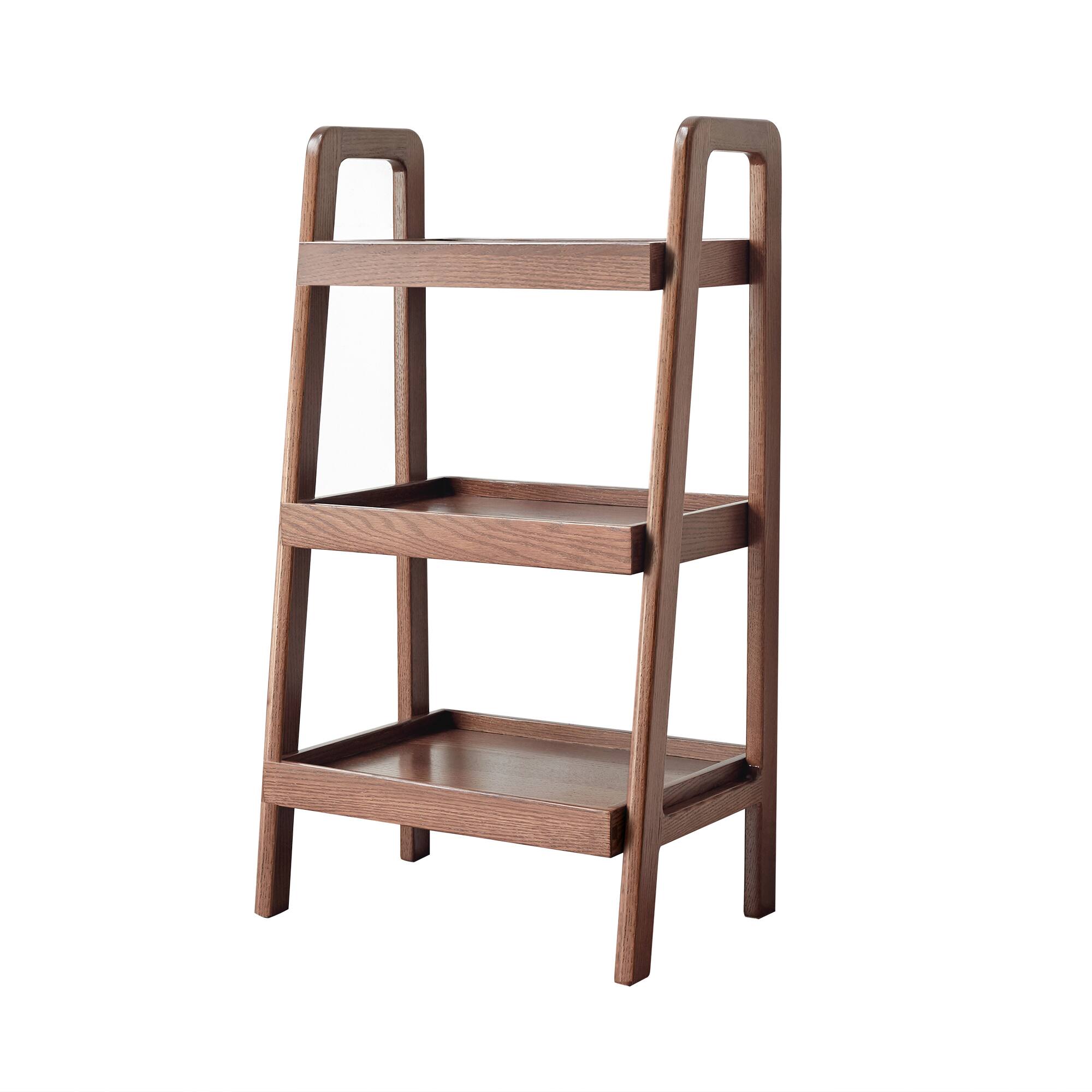 Front. Dexmalle - Dexmalle-3-Tier A-shape Oak Storage Shoe Rack for Entryway-Waterproof,Walnut - Walnut.