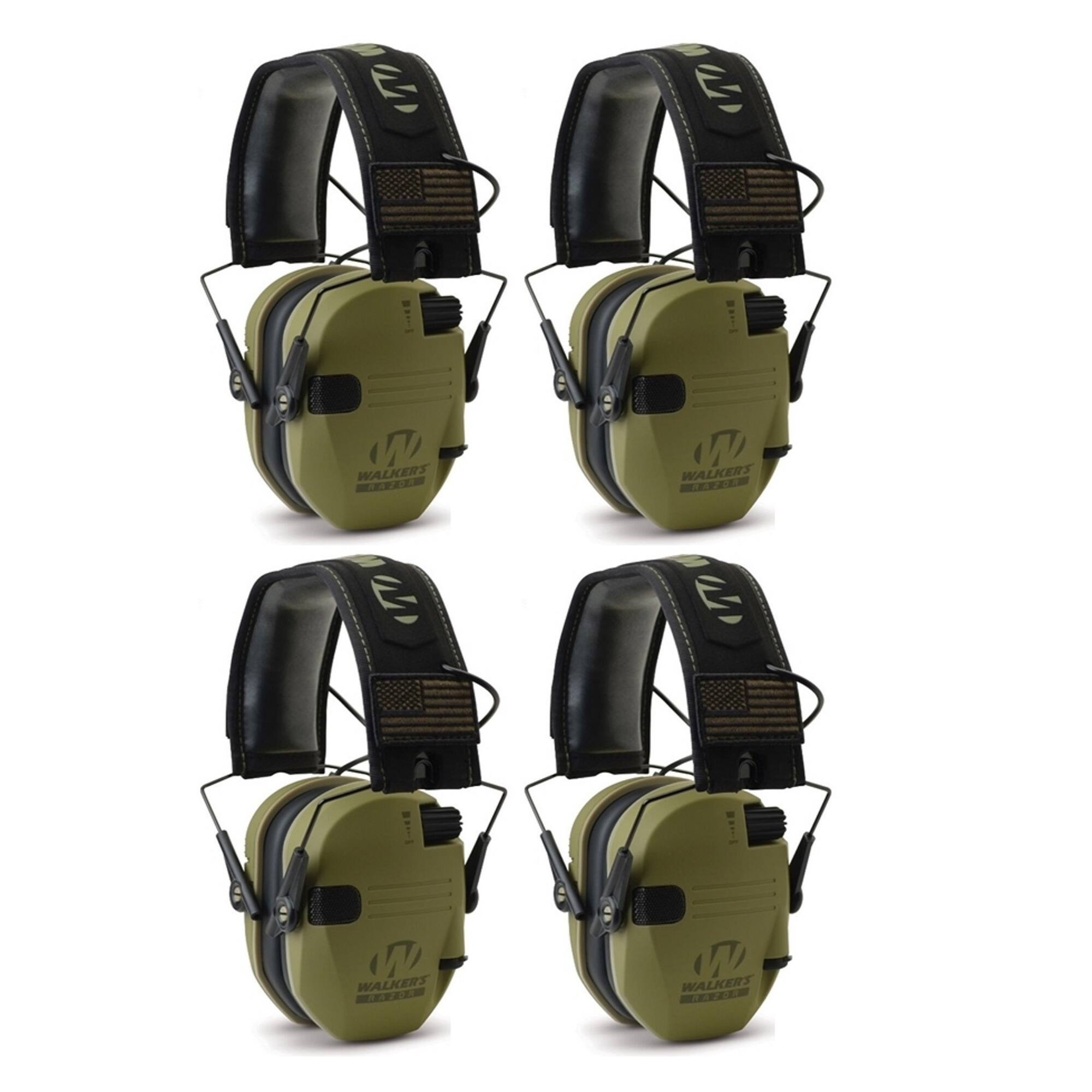 Walkers - Walker's Razor Slim Electronic Shooting Muffs 4-Pack, OD American Flag - Green price history on PriceWatchPro