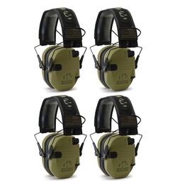 Walkers - Walker's Razor Slim Electronic Shooting Muffs 4-Pack, OD American Flag - Green