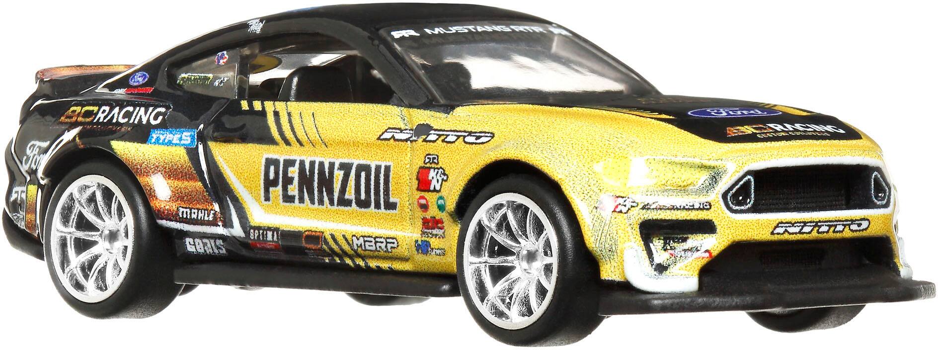 The text on the image reads: "Mustang FTR P 15 R BCRACING TYPES RTO So PENNZOIL FT MAHLE N OPTIMA GBRIS CAMER MBRP bers J RACING CHIARELLI NITTO."