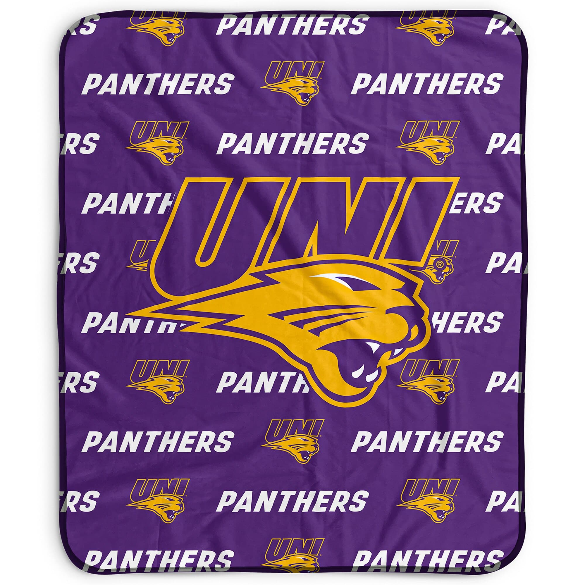 Pegasus - Northern Iowa Panthers 50" x 60" Repeat Wordmark Fleece Blanket - Multicolor