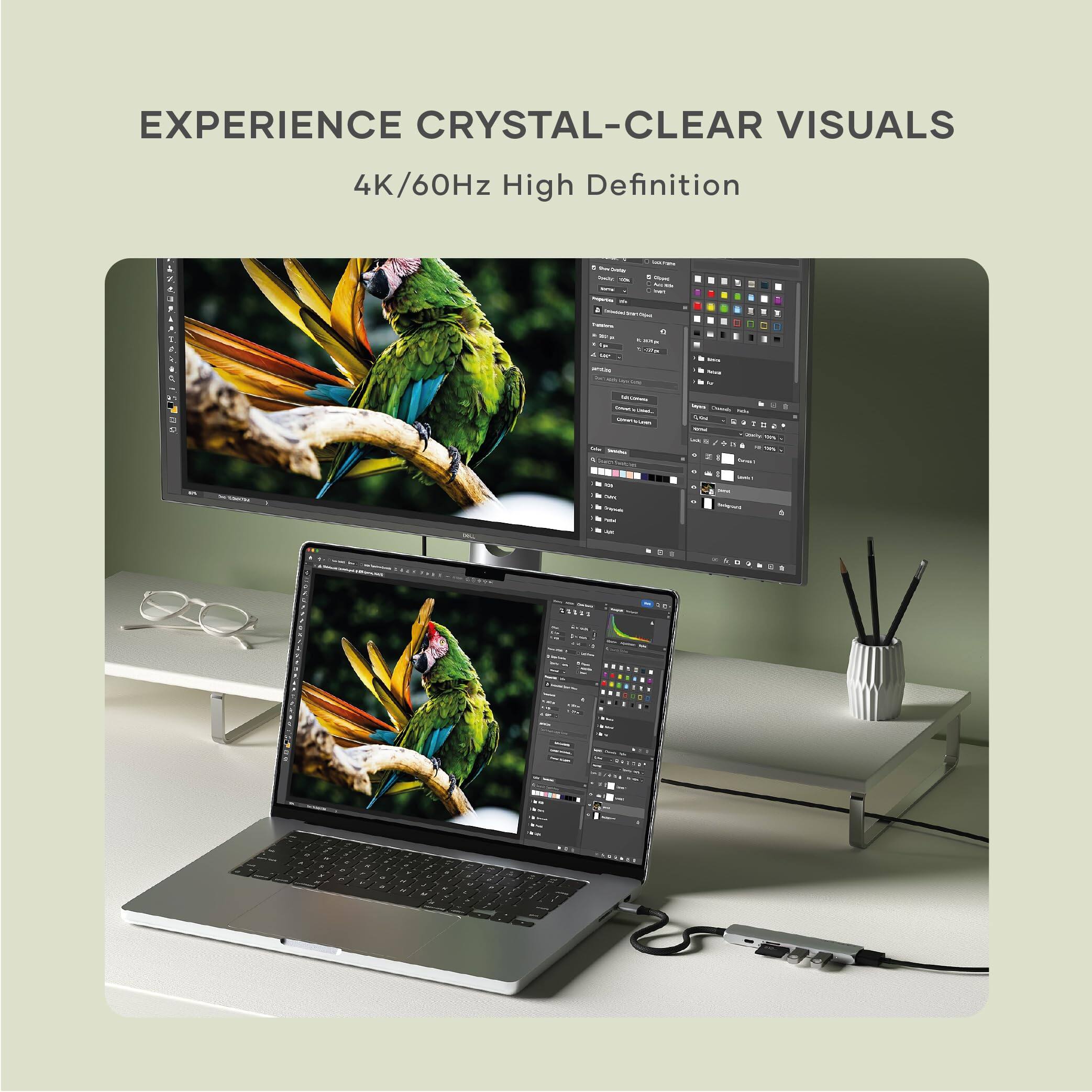 EXPERIENCE CRYSTAL-CLEAR VISUALS  
4K/60Hz High Definition