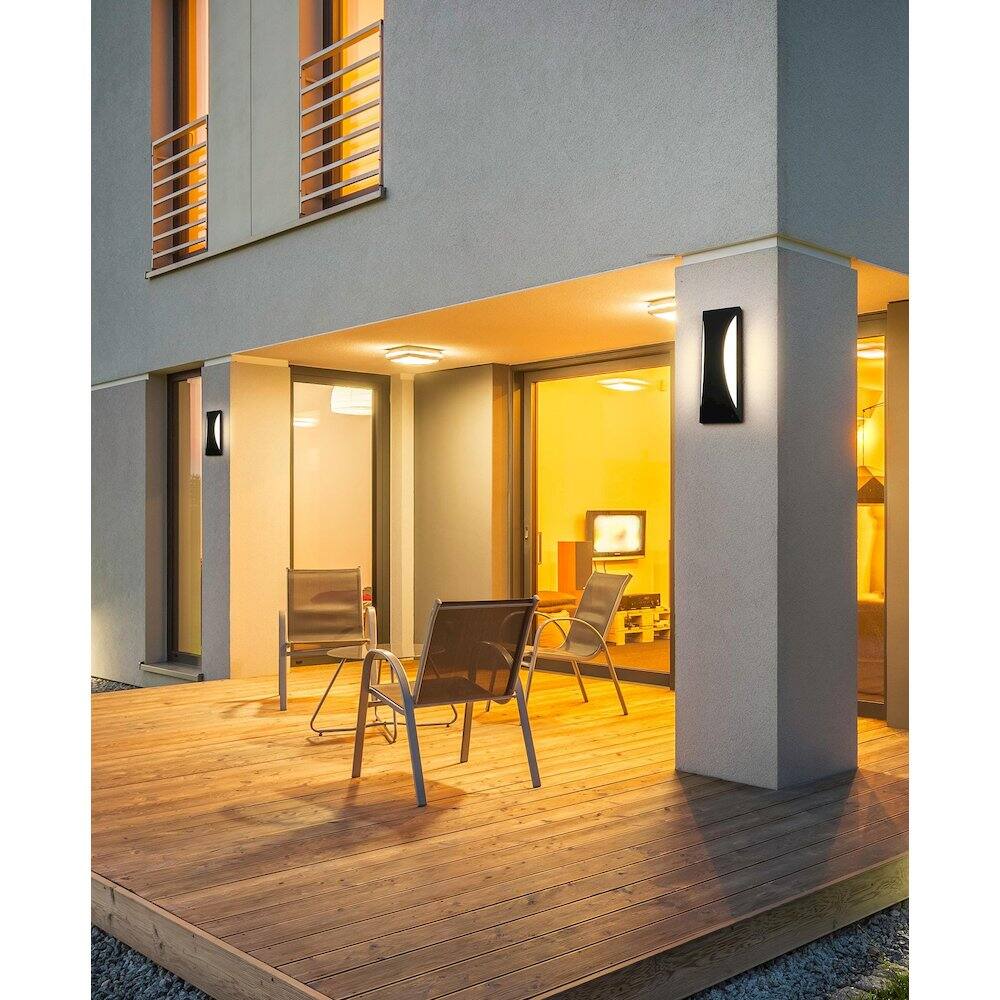 Alt View 4. Elegant Lighting - Zayn 5 Inch Outdoor Wall Sconce In Black - Black.