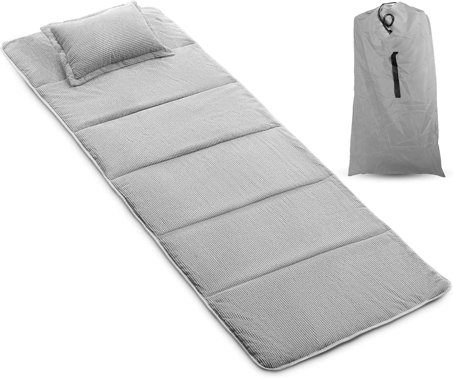 "Alpcour - Camping Cot Mattress Pad - 75x28"" Corduroy Topper with Pillow & Carry Case - Gray" price history on PriceWatchPro