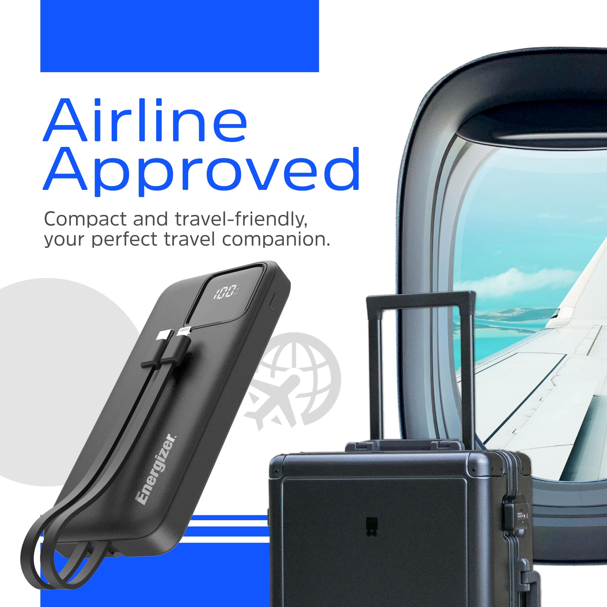 Energizer 10,000 mAh 5Port 22.5W Universal Battery Charger/Power Bank