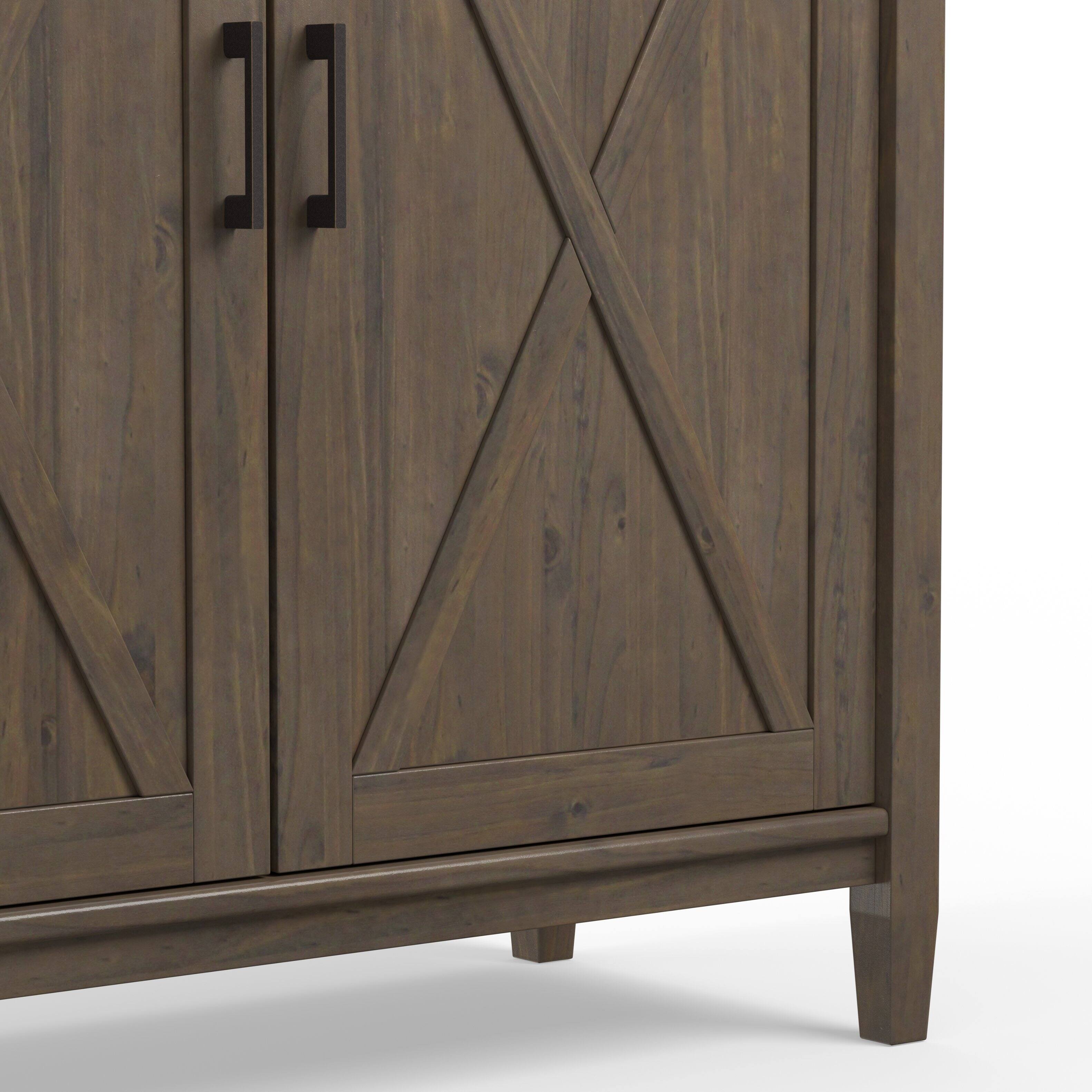 Alt View 7. Simpli Home - Ela 39 inch Storage Cabinet (Set of 2) - Smoky Brown.