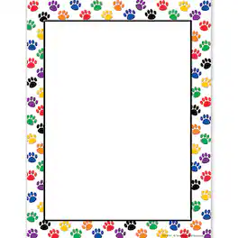 Teacher Created Resources - Colorful Paw Prints Computer Paper 50 Sheets