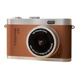 Cluzine - 4K Digital Camera, 64MP, 16X Zoom, 1080P Video, AF Autofocus, Compact for Students