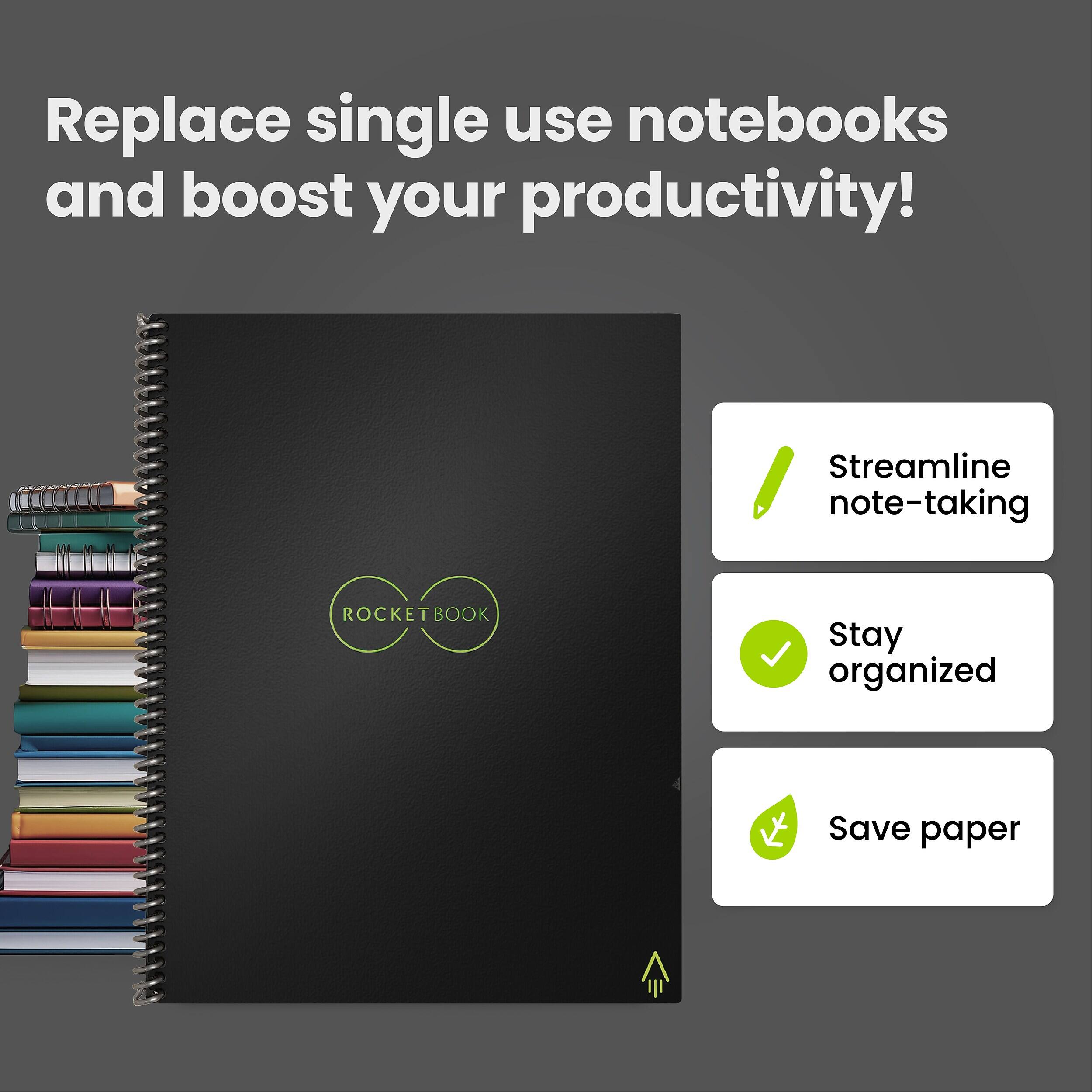 Replace single use notebooks and boost your productivity!

- Streamline note-taking
- Stay organized
- Save paper