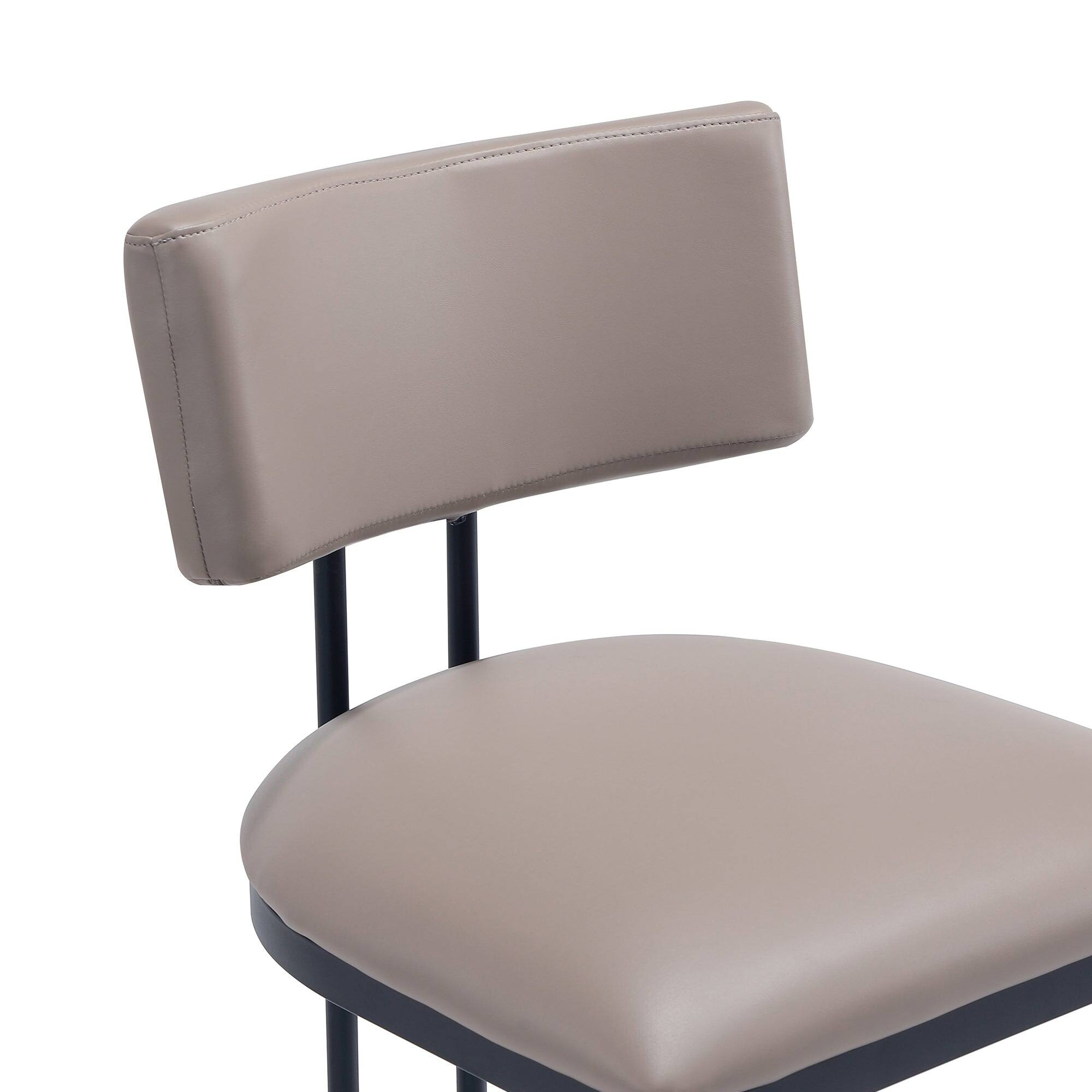 Manhattan Comfort Juno Contemporary Modern Metal Vegan Leather Counter ...