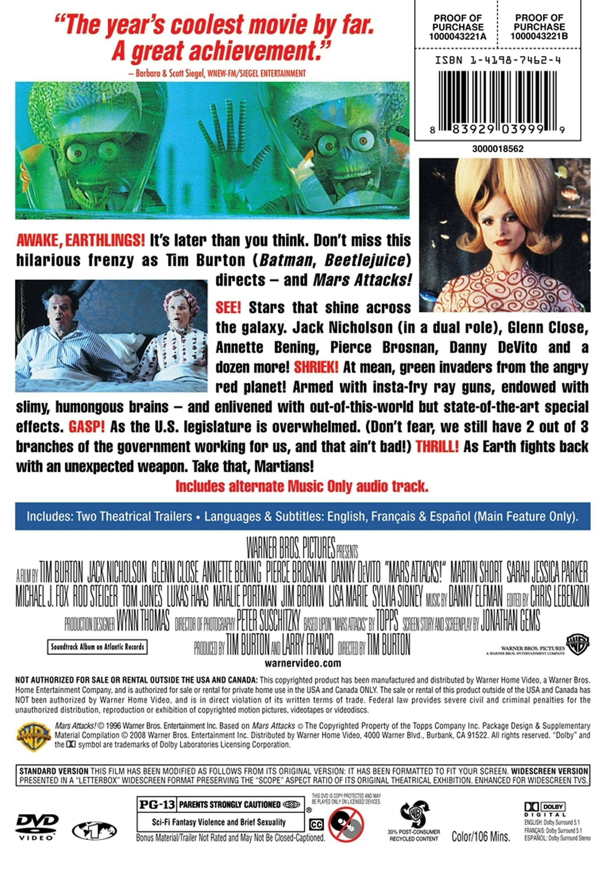 Angle. Mars Attacks! (DVD New Packaging) [DVD].