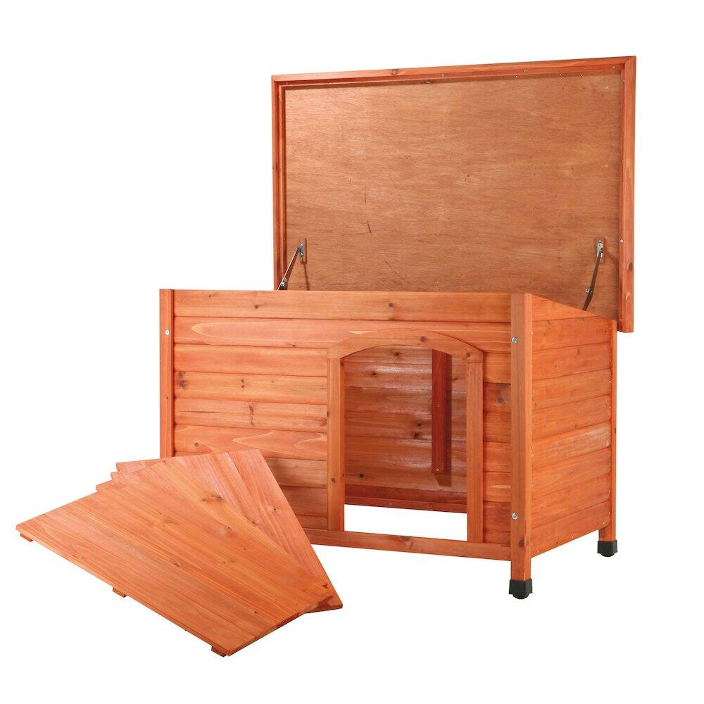 Alt View 4. TRIXIE - Natura Classic Dog House - Brown.