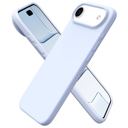 Front. Ornarto - ORNARTO Designed for iPhone Air Case 6.5", Liquid Silicone Soft Gel Rubber Shockproof Protective Case-Baby Blue - Baby Blue.