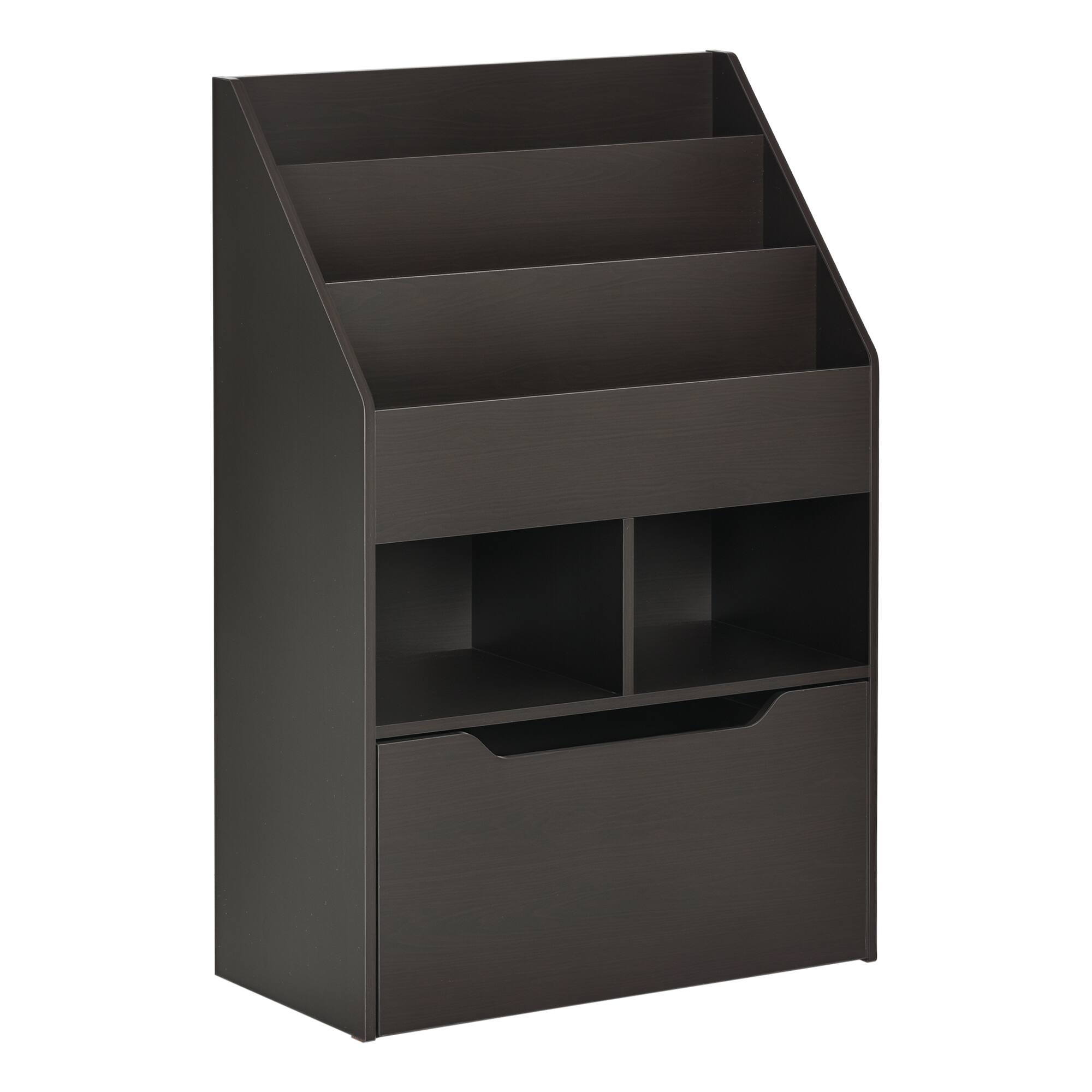 Homcom - Kids Bookcase Multi-Shelf Rack Organizer with Storage Drawer for Books, Playroom - Brown price history on PriceWatchPro