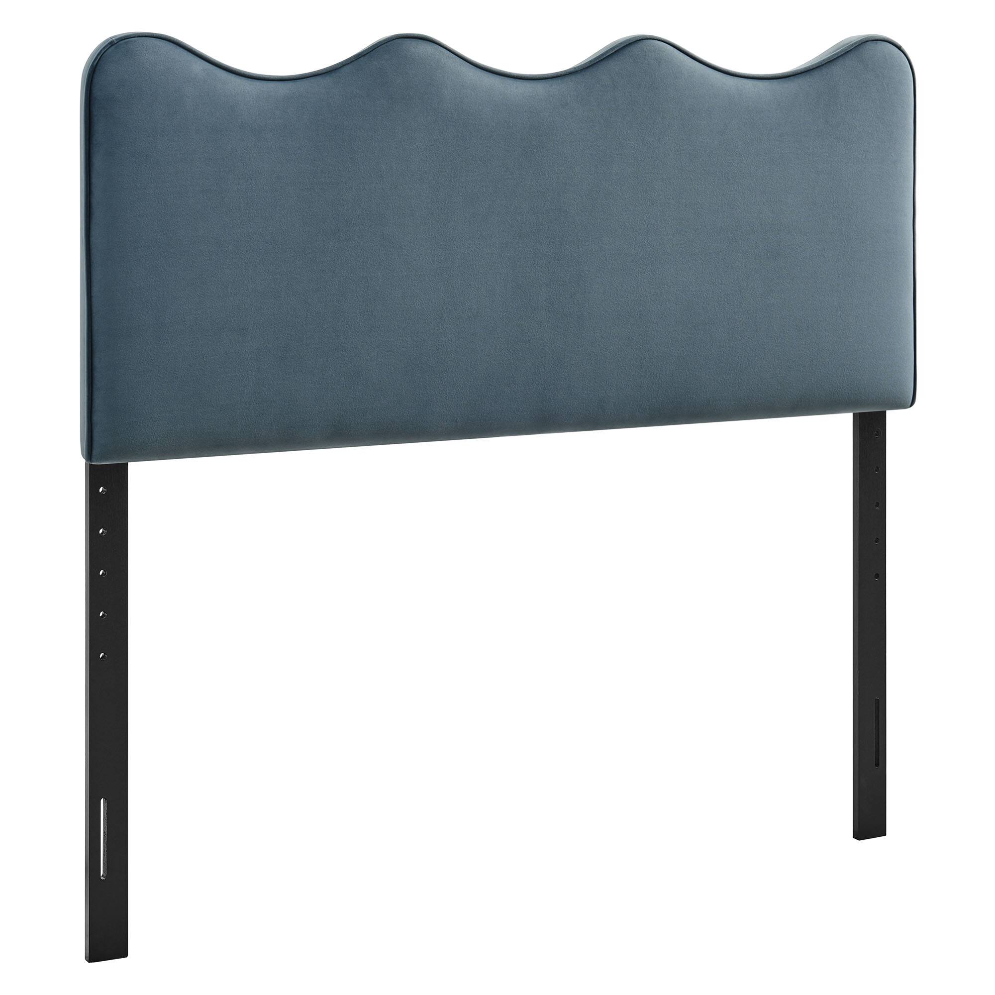Angle. Modway - Athena Upholstered Headboard by Modway - Cadet Blue.