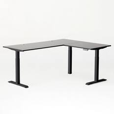 Front. Autonomous - Autonomous Desk 2 L-Shaped Standing Desk Triple Motor 77 x 64 - Black.