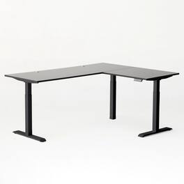 Autonomous - Desk 2 L-Shaped Standing Desk Triple Motor 77 x 64 - Black