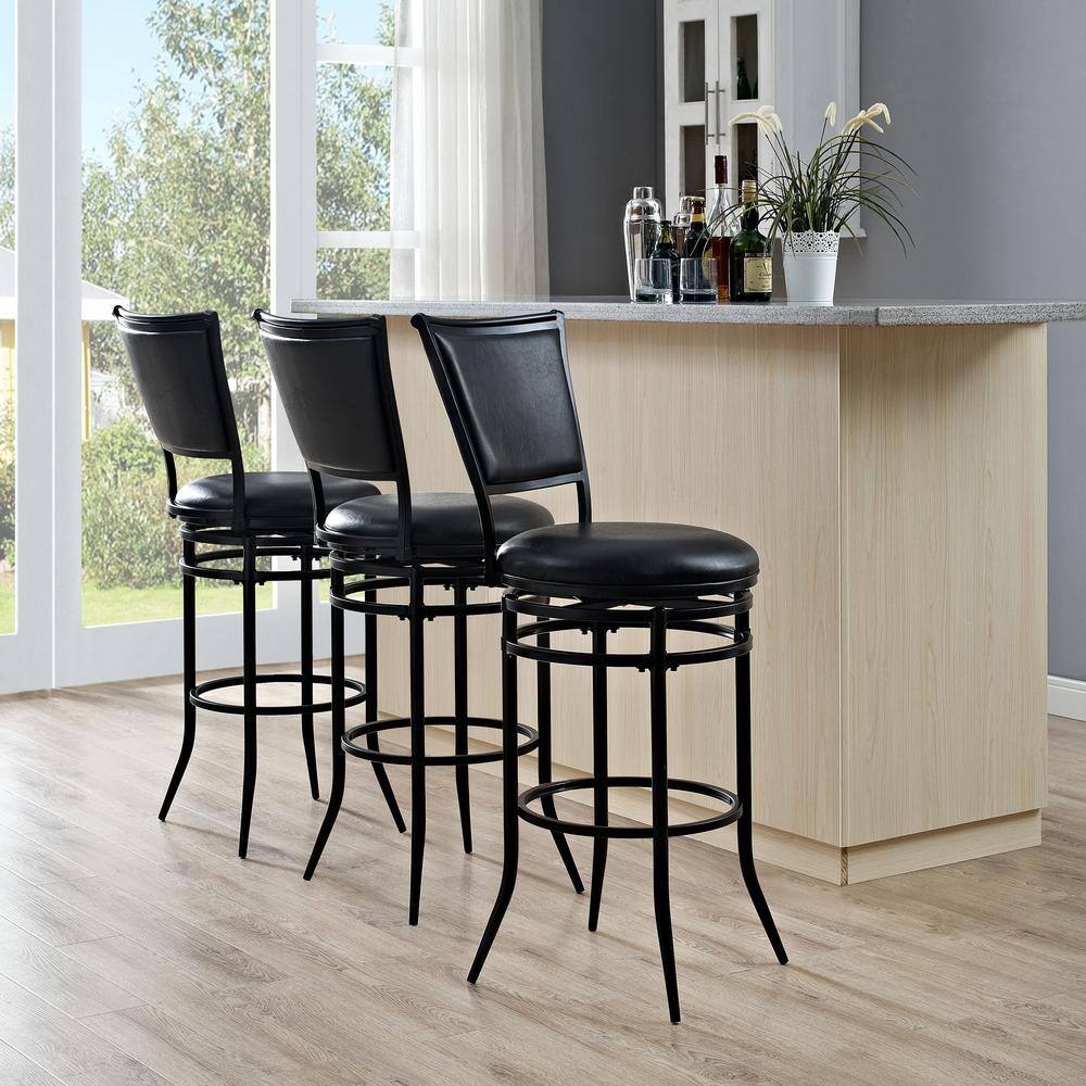 Alt View 7. Crosley Furniture - Rachel Bar Stool - Black.