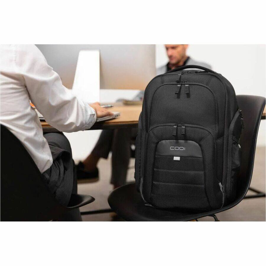 Alt View 8. CODi - PRO SPORT PACK MADE WITH RECYCL HOLDS LAPTOPS UP TO 16IN - Black.