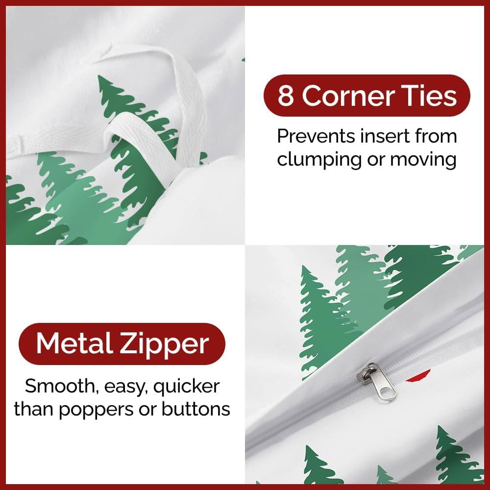 8 Corner Ties  
Prevents insert from clumping or moving  

Metal Zipper  
Smooth, easy, quicker than poppers or buttons