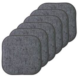 Sweet Home Collection - Broadway Memory Foam No Slip Back 16" x 16" Chair Pad Cushion, 6-Pack - Multi Blue