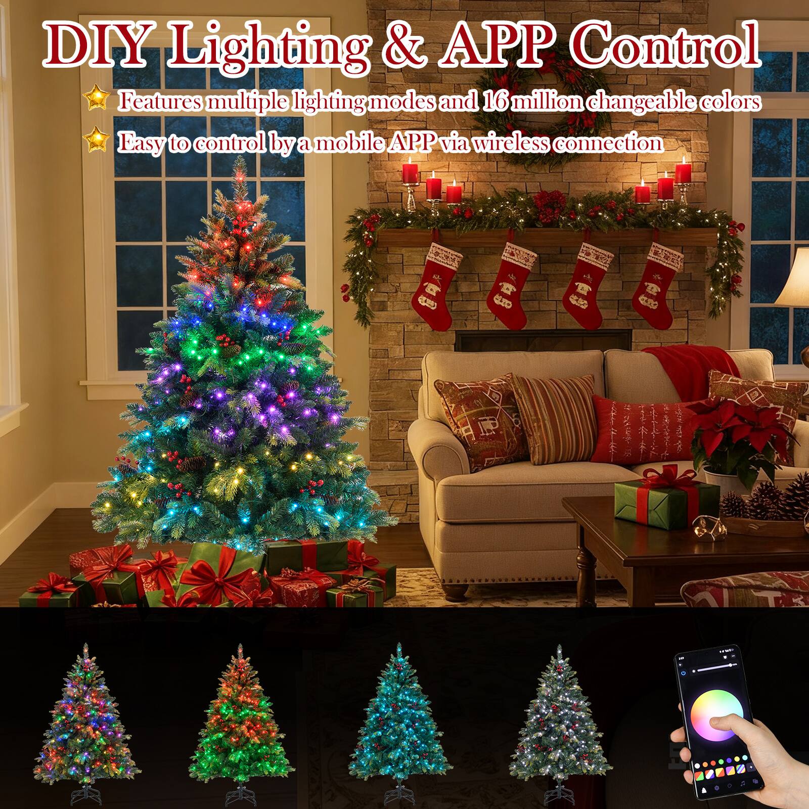 DIY Lighting & APP Control

- Features multiple lighting modes and 16 million changeable colors
- Easy to control by a mobile APP via wireless connection