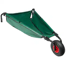 Pure Garden - Collapsible Wheelbarrow for Gardening Supplies, Green