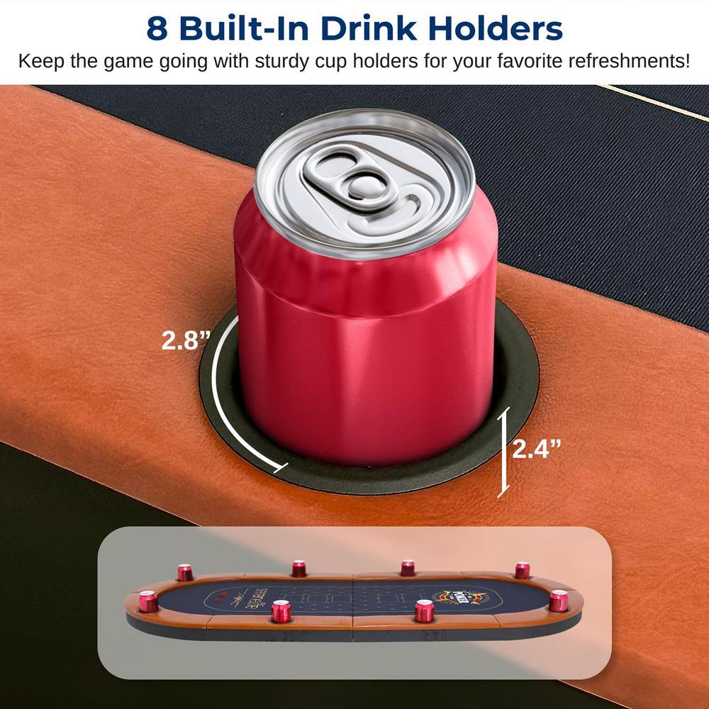 8 Built-In Drink Holders  
Keep the game going with sturdy cup holders for your favorite refreshments!  

2.8"  
2.4"