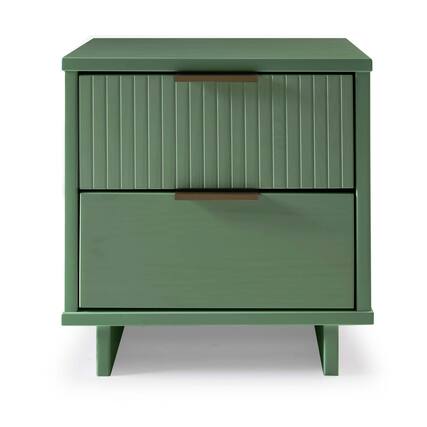 Front. Manhattan Comfort - Granville Modern 18" Nightstand - Sage Green.