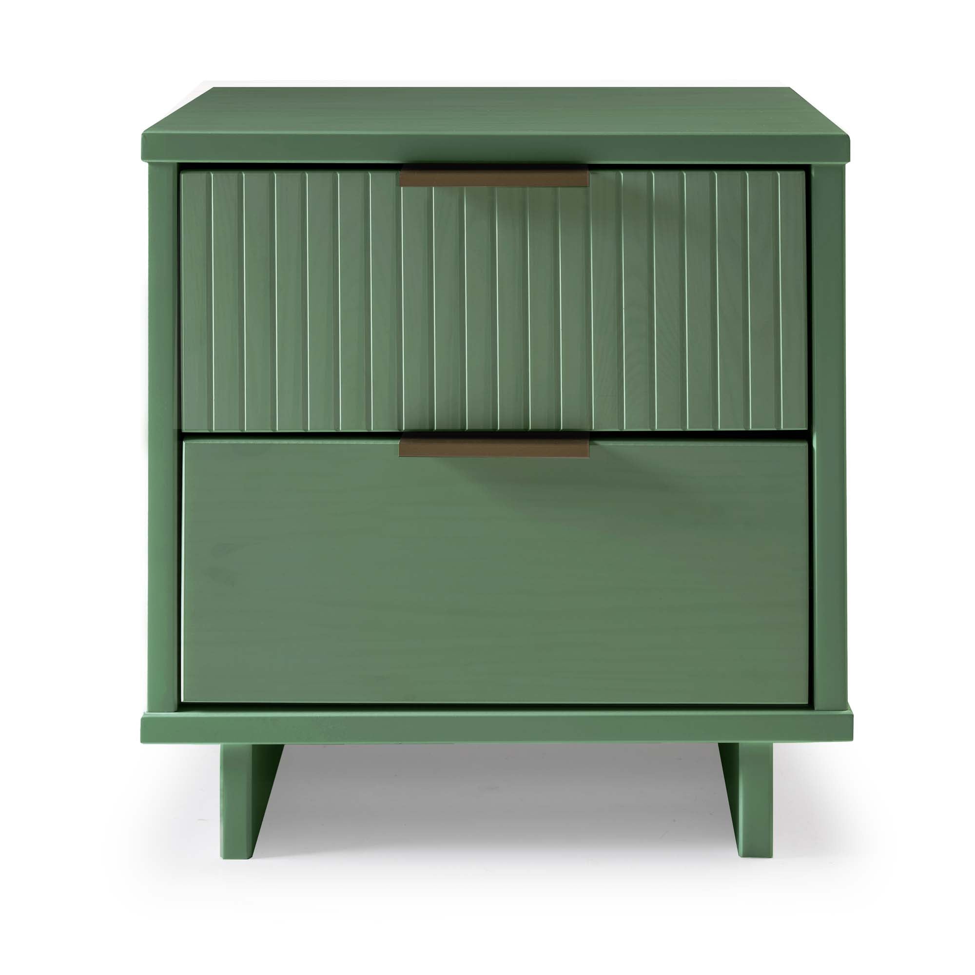 Front. Manhattan Comfort - Granville Modern 18" Nightstand - Sage Green.