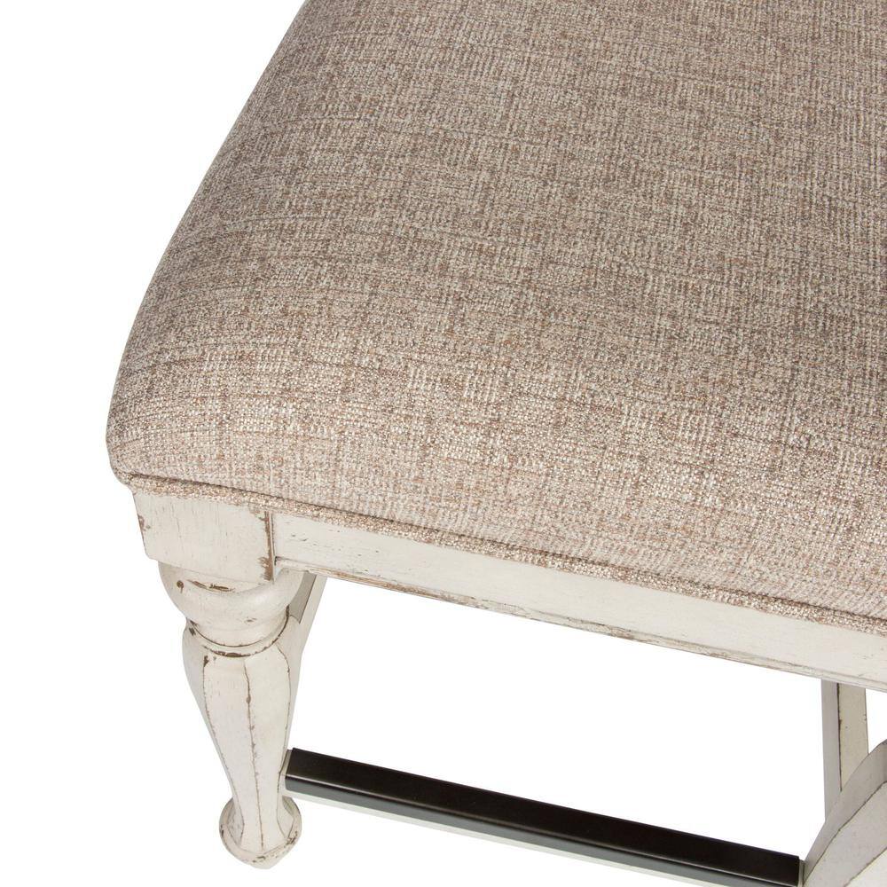 Alt View 2. Liberty Furniture Industries - Magnolia Manor Counter Height Chair (RTA) in Antique White - White.