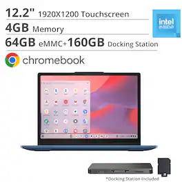 Lenovo - IdeaPad Flex 3i Chromebook Laptop - 12.2" 2K Touchscreen - Intel N100 2023 - 4GB Memory - 224GB Storage - Abyss Blue