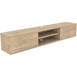 Atelier Mobili - Floating TV Stand for 75 Inch TVs, Modern Entertainment Center - White