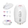 FEBFOXS - Rechargeable Electric Baby Nail Trimmer with LED Light and 6 Grinding Heads - White