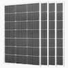 Front. VEVOR - 4PCS 100W Monocrystalline Solar Panels, 23% High-Efficiency Mono PV Module with Stable MC4 Output & Aluminum Frame - Black.