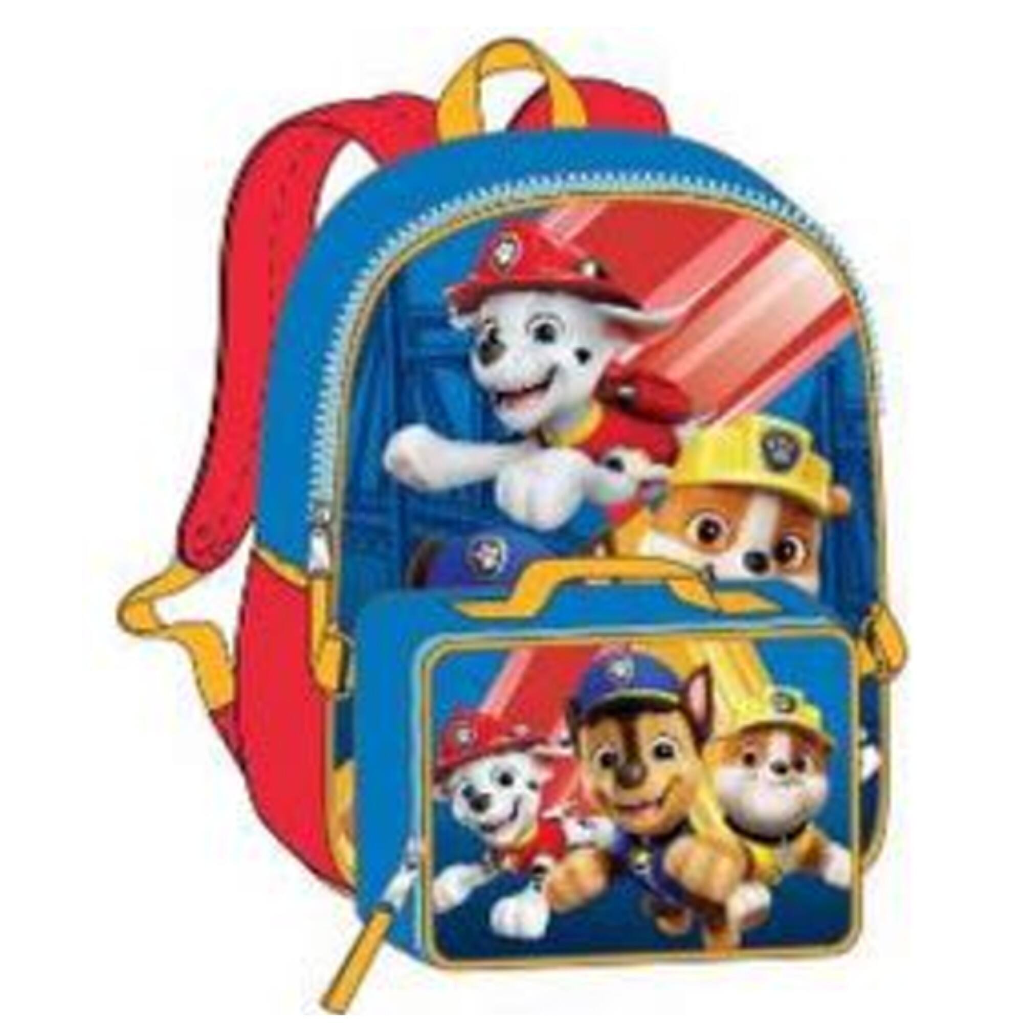 "Paw Patrol - 16"" Shoulder Backpack for School with Rectangular Lunch Bag, for Boys - Assorted Pre-Pack" price history on PriceWatchPro