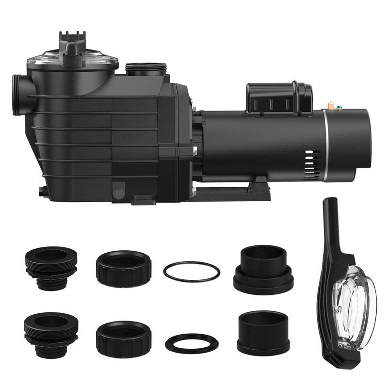 Front. FODINGHILL - 2.5HP Dual Speed Pool Pump, 6240GPH Flow, 79FT Head, 230V for Pools & Hot Tubs.