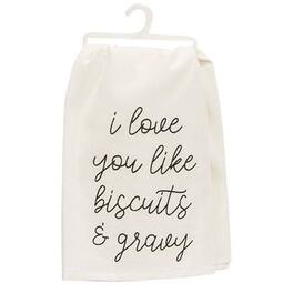 BreeBe - I Love You LIke Biscuits & Gravy Dish Towel - Multi