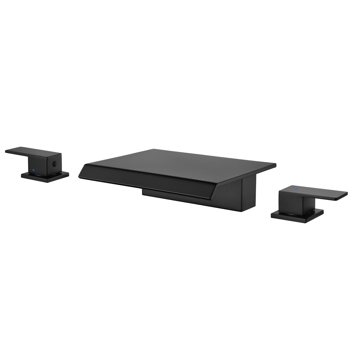Front. Boyel Living - Black Faucet SUS304 Waterfall Spout cUPC Quick Connect Temporary Shelf - Matte Black.