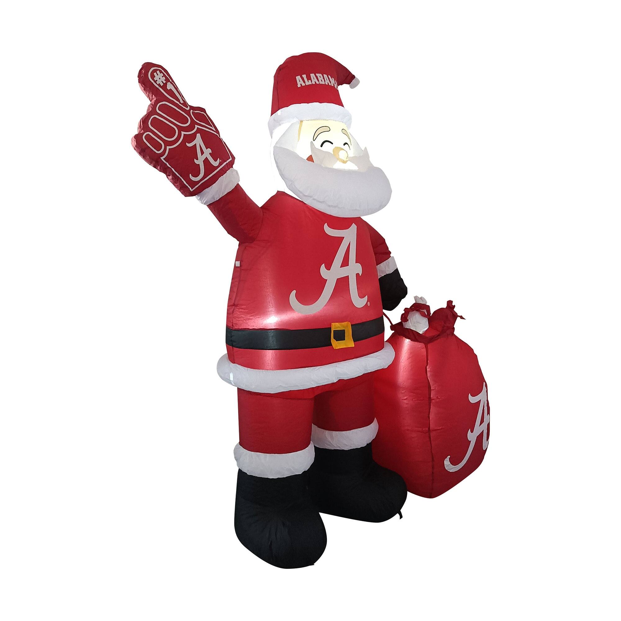 Alt View 1. Logo Brands - Alabama Crimson Tide 7' Inflatable Santa - Multicolor.