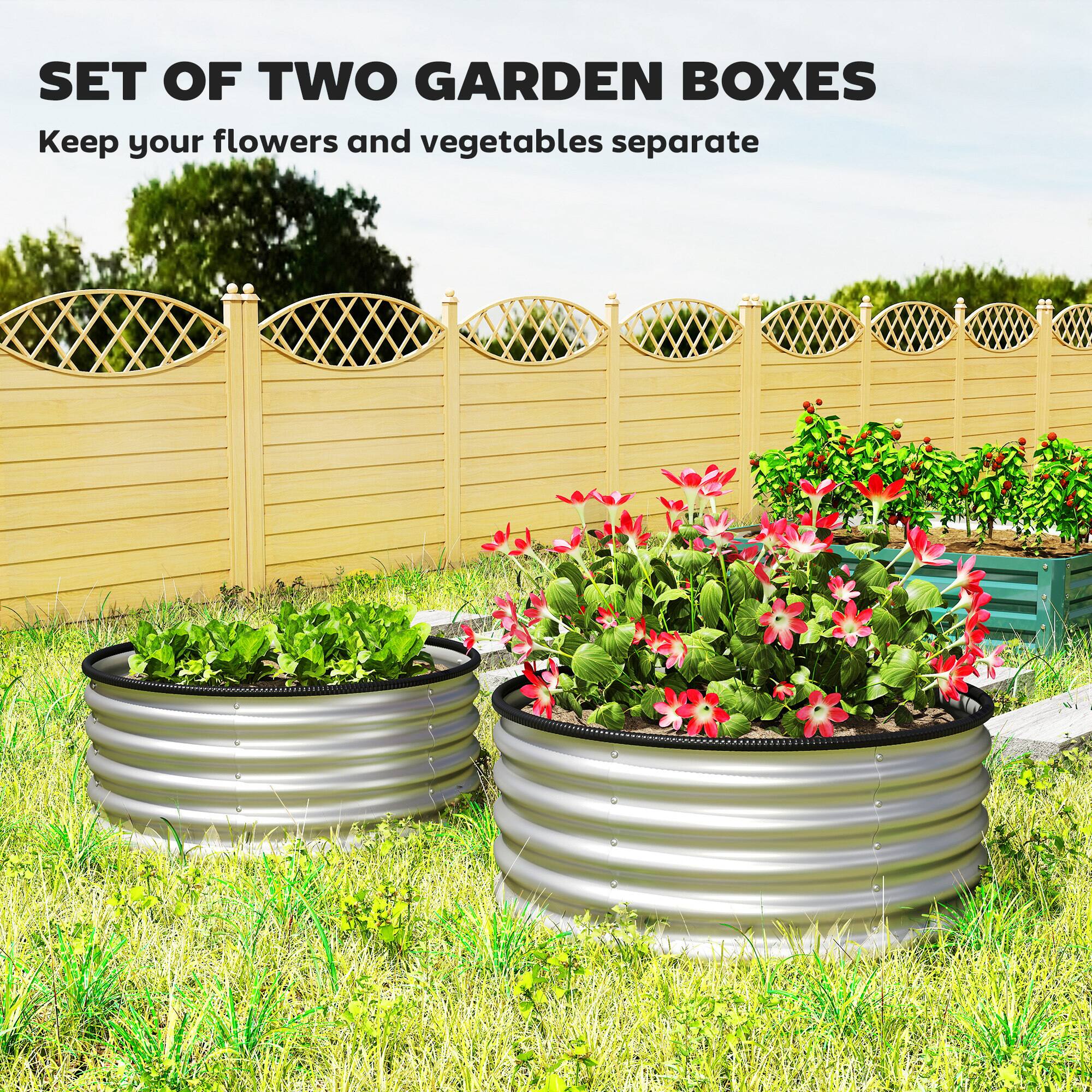 SET OF TWO GARDEN BOXES  
Keep your flowers and vegetables separate