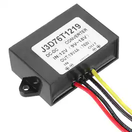 Unique Bargains - DC 12V to 19V 4A 76W Step Up Converter IP67 Waterproof Regulator for Car Truck Solar System - Black