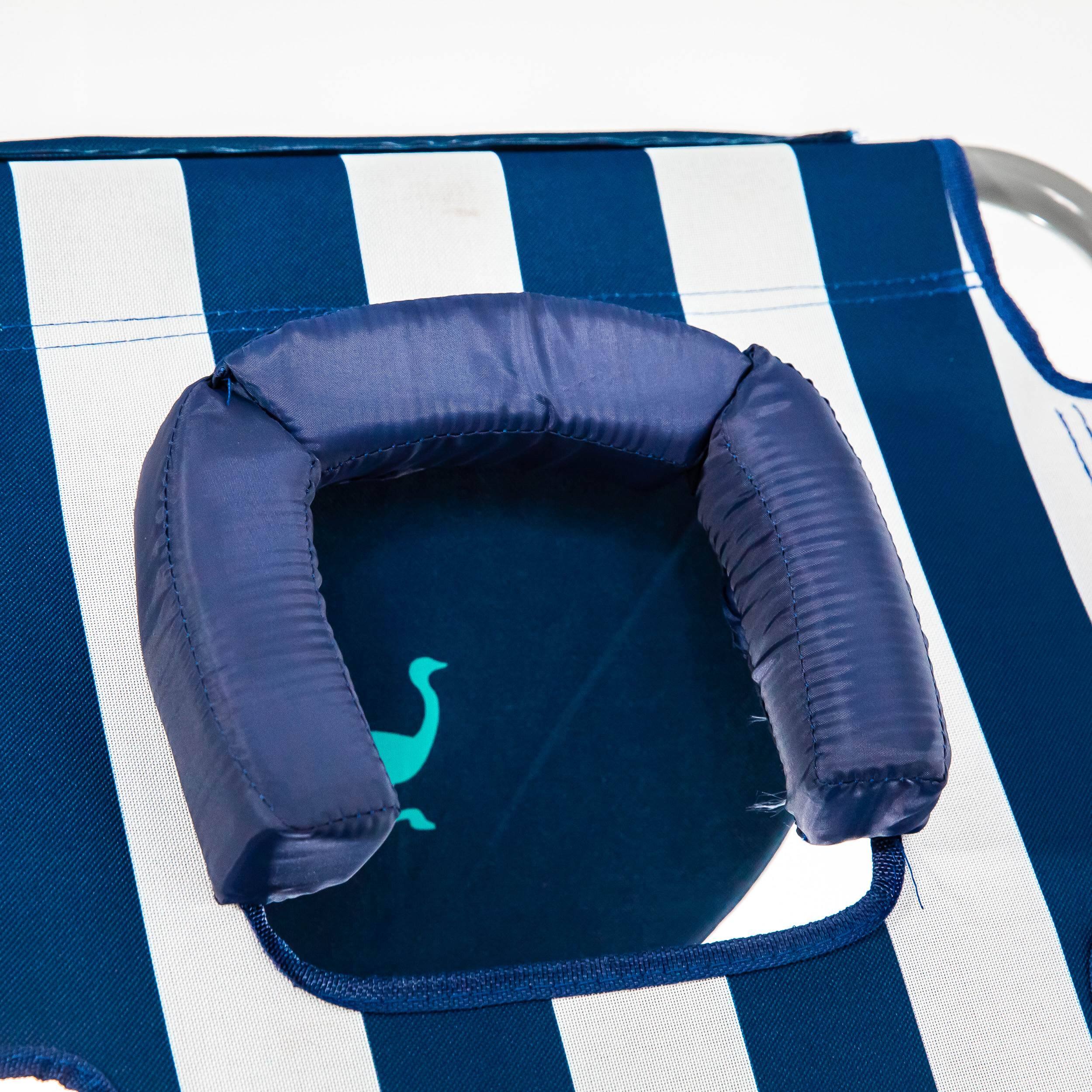 Alt View 7. Ostrich - Ostrich Chaise Lounge, Facedown Beach Camping Pool Tanning Chair, Blue Stripe - Blue and White Striped.
