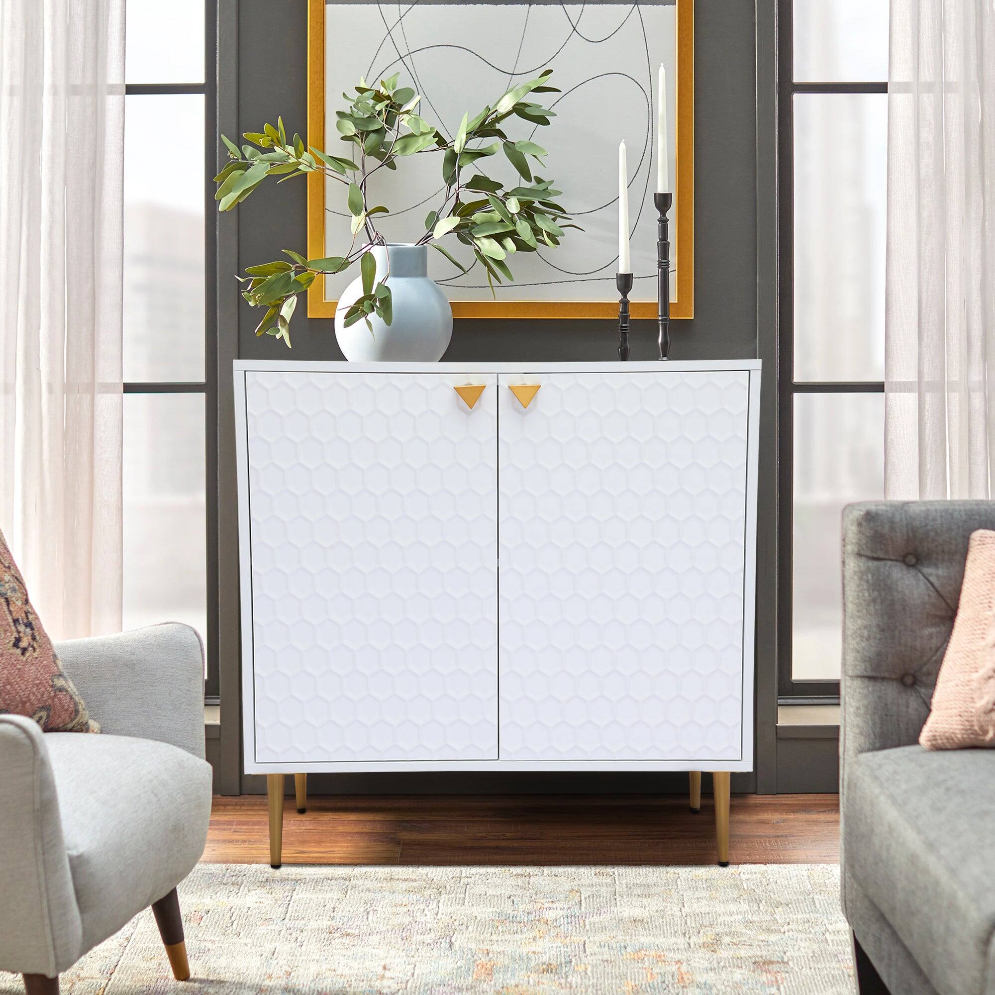 Alt View 8. Boyel Living - Boyel Living 2 Door Cabinet Storage Cabinet - White.
